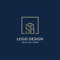 initiale qn carré lignes logo, moderne et luxe réel biens logo conception vecteur