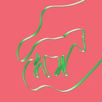 Ruban réaliste façonne un animal, illustration vectorielle vecteur