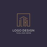 initiale kg logo avec carré lignes, luxe et élégant réel biens logo conception vecteur