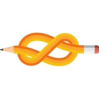 crayon nœud ligne frontière vecteur