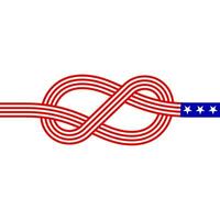 Etats-Unis drapeau nœud ligne frontière vecteur