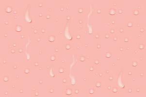 liquide rose humide gouttes de gel ou collagène renversé flaques d'eau de cosmétique sérum ou l'eau. rond nettoyer échantillon de essence lotion ou gelée pour peau soins.beauté Contexte avec pétrole gouttes. vecteur