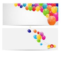 Ballons brillants couleur fond carte illustration vectorielle vecteur