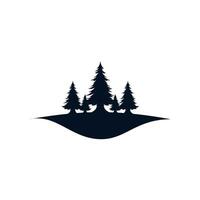 bleu pin arbre logo image vecteur