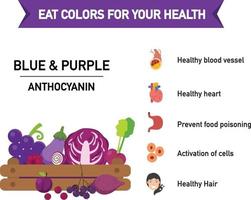 mangez des couleurs pour votre santé vecteur