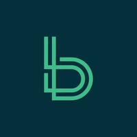 ligne lettre b logo vecteur