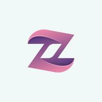 3d lettre z logo vecteur