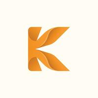 3d lettre k logo vecteur