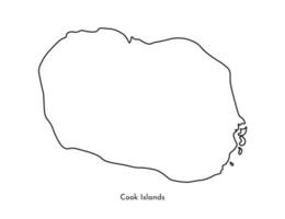 vecteur isolé simplifié illustration icône avec noir ligne silhouette de cuisinier îles carte. blanc Contexte.