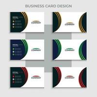 vecteur moderne professionnel affaires carte conception, abstrait Facile Créatif commercialisation agence visite carte conception modèle avec 3 couleurs concept.