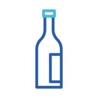 verre du vin icône bicolore bleu Couleur Pâques symbole illustration. vecteur