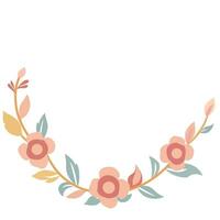 vecteur floral bouquet décorer conception mariage, invitation, affiche ou logo. fleurs papillon cercle mignon.