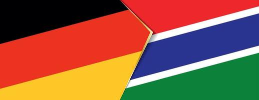 Allemagne et Gambie drapeaux, deux vecteur drapeaux.