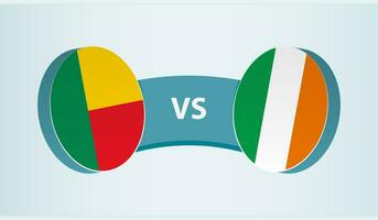 Bénin contre Irlande, équipe des sports compétition concept. vecteur