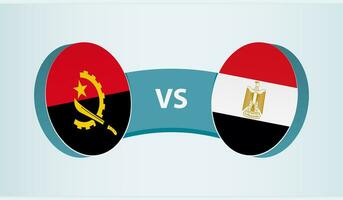 angola contre Egypte, équipe des sports compétition concept. vecteur