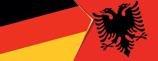 Allemagne et Albanie drapeaux, deux vecteur drapeaux