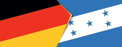 Allemagne et Honduras drapeaux, deux vecteur drapeaux.