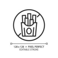 2d pixel parfait modifiable noir trans graisse gratuit icône, isolé vecteur, mince ligne illustration représentant allergène gratuit. vecteur