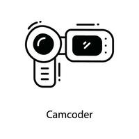 caméscope griffonnage icône conception illustration. Voyage symbole sur blanc Contexte eps dix fichier vecteur