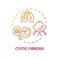 2d pente icône cystique fibrose concept, isolé vecteur, illustration représentant parentalité les enfants avec santé questions. vecteur