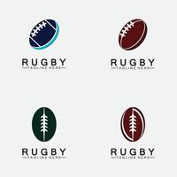 ballon de rugby, football américain, icône, vecteur, logo, modèle vecteur