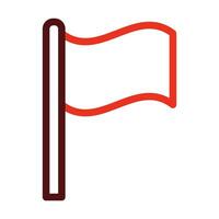 drapeau vecteur épais ligne deux Couleur Icônes pour personnel et commercial utiliser.