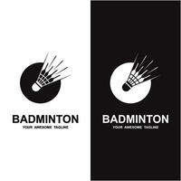 conception de badminton logo vector icon illustration