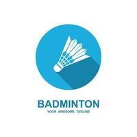 conception de badminton logo vector icon illustration