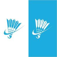 conception de badminton logo vector icon illustration