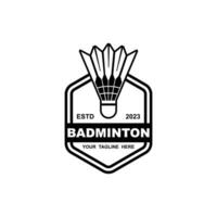 conception de badminton logo vector icon illustration