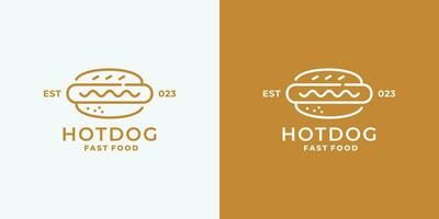chaud chien logo conception vecteur illustration