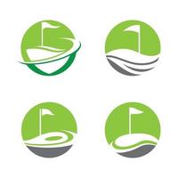 icône de vecteur de logo de golf