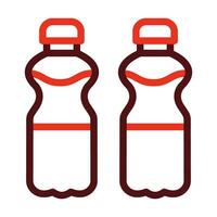 bouteilles vecteur épais ligne deux Couleur Icônes pour personnel et commercial utiliser.