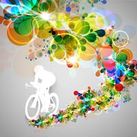 Illustration vectorielle biker coloré vecteur