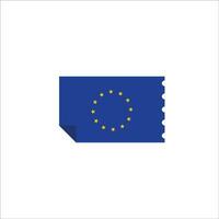 L'Europe  drapeau icône vecteur