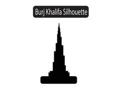 burj khalifa silhouette icône vecteur illustration