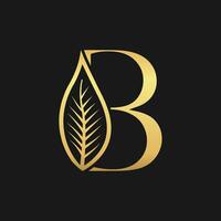 luxe lettre b logo vecteur