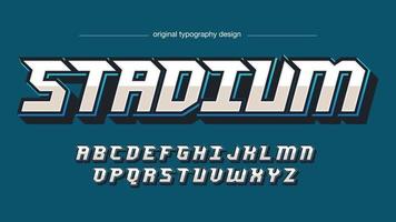 typographie de jeu de sport futuriste moderne vecteur