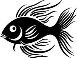 poisson - minimaliste et plat logo - vecteur illustration