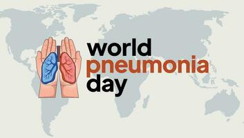 monde pneumonie journée Contexte. vecteur illustration de mains avec poumons sur le thème de monde pneumonie journée