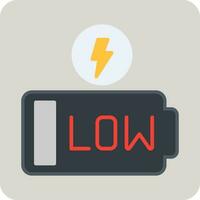 icône de vecteur de batterie faible