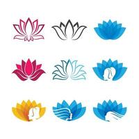 images de logo de lotus de beauté vecteur