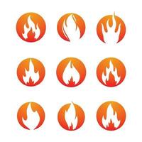 images de logo de feu vecteur