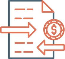 transaction histoire vecteur icône