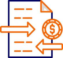 transaction histoire vecteur icône