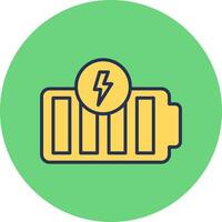 icône de vecteur de batterie pleine