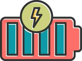 icône de vecteur de batterie pleine