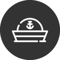 conception d'icône créative de chapeau de marin vecteur
