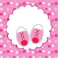 illustration vectorielle de chaussures bébé rose pour fille nouveau-née vecteur