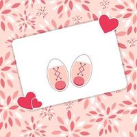 illustration vectorielle de chaussures bébé rose pour fille nouveau-née vecteur